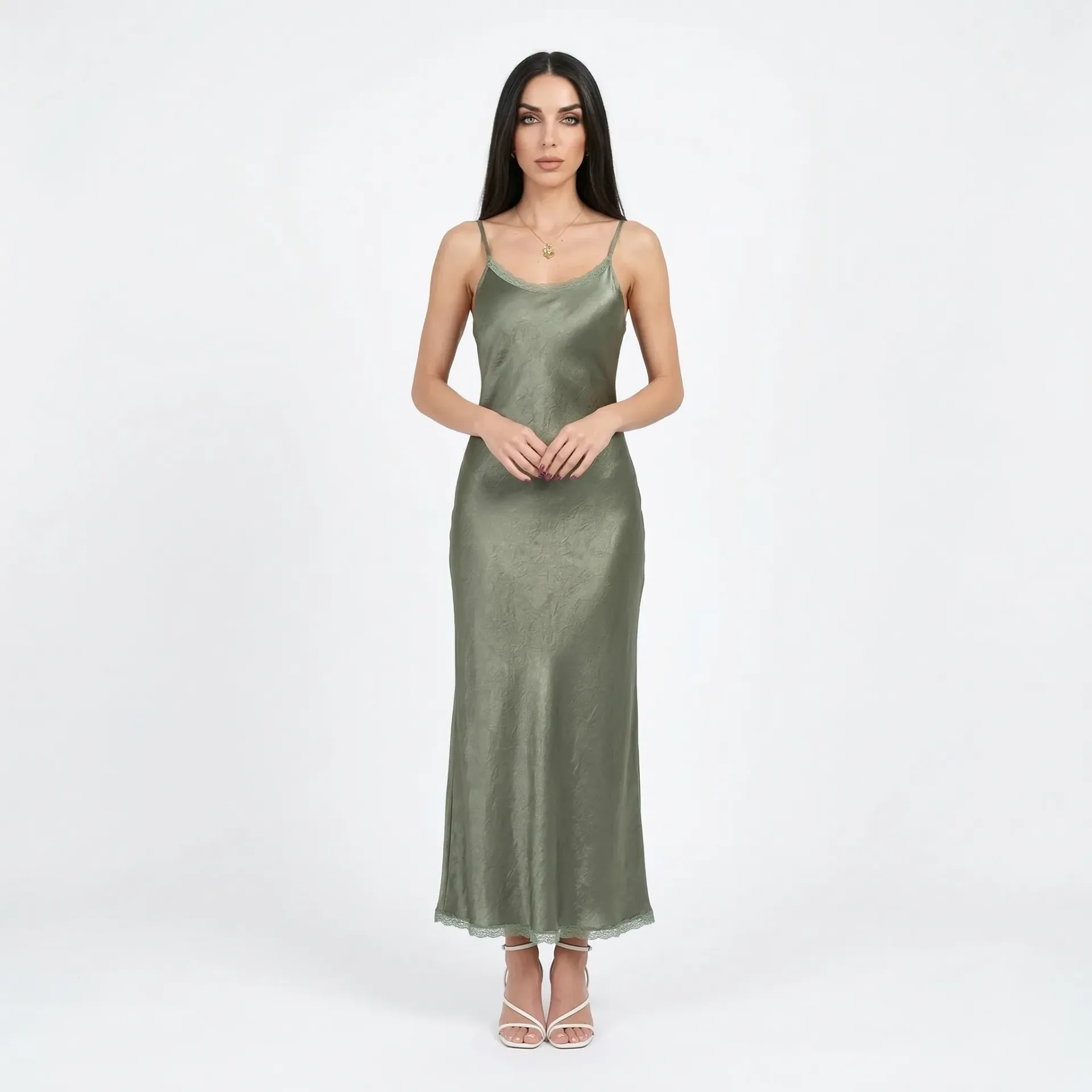 Long Khaki Dress (S)