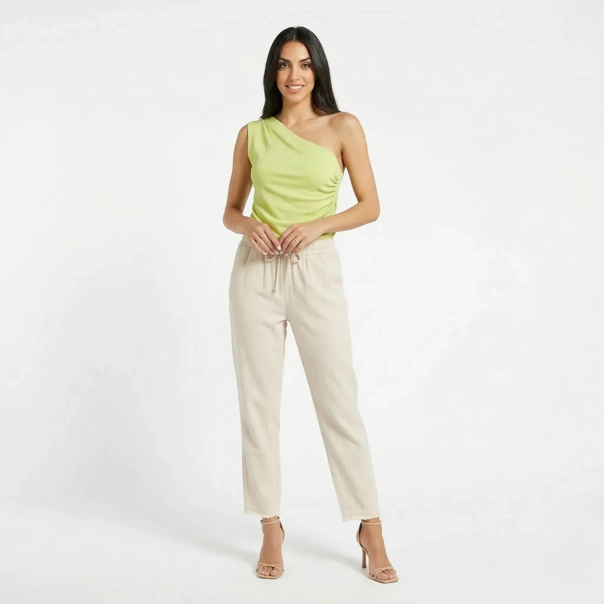 Boho-chic Beige Pants