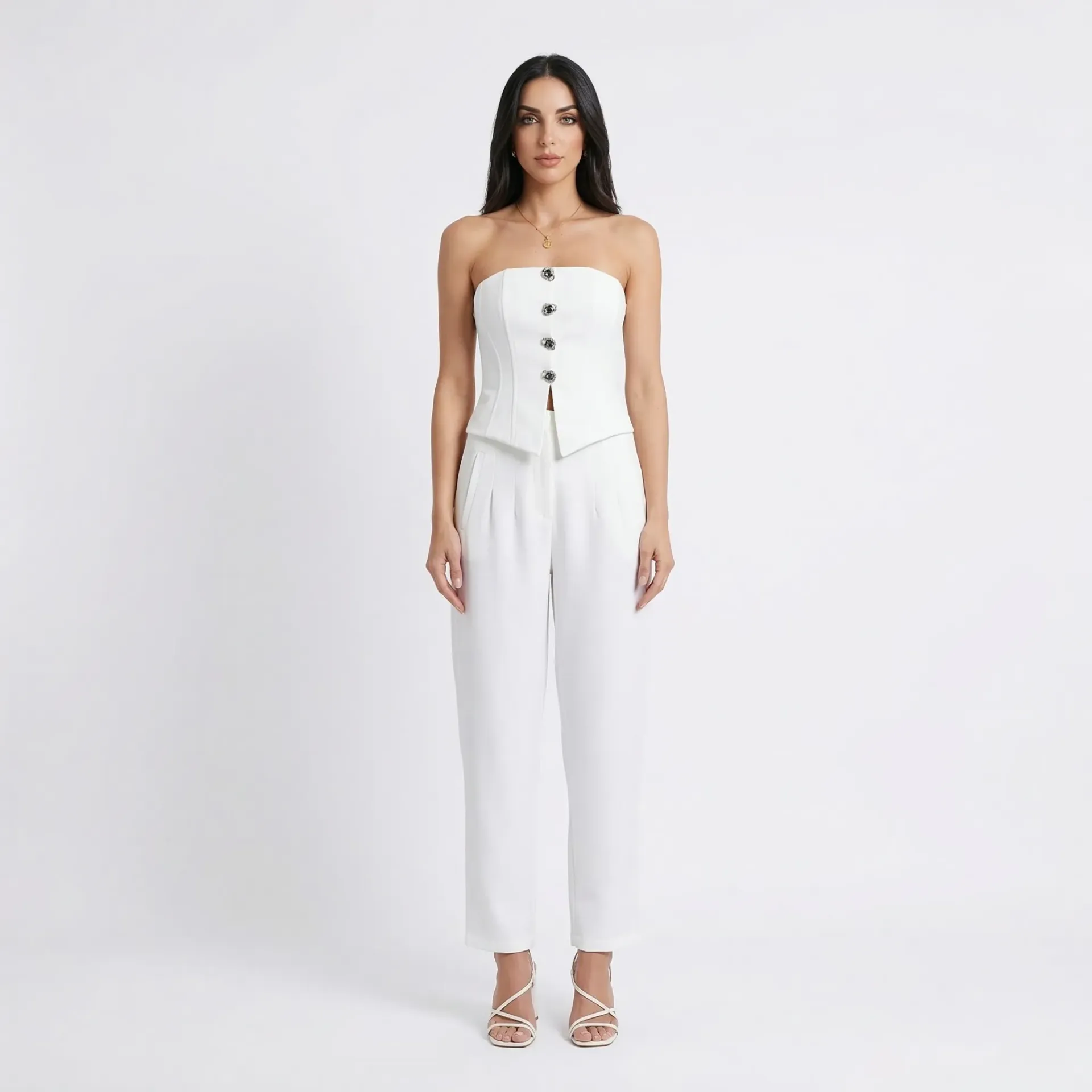Strapless White Corset