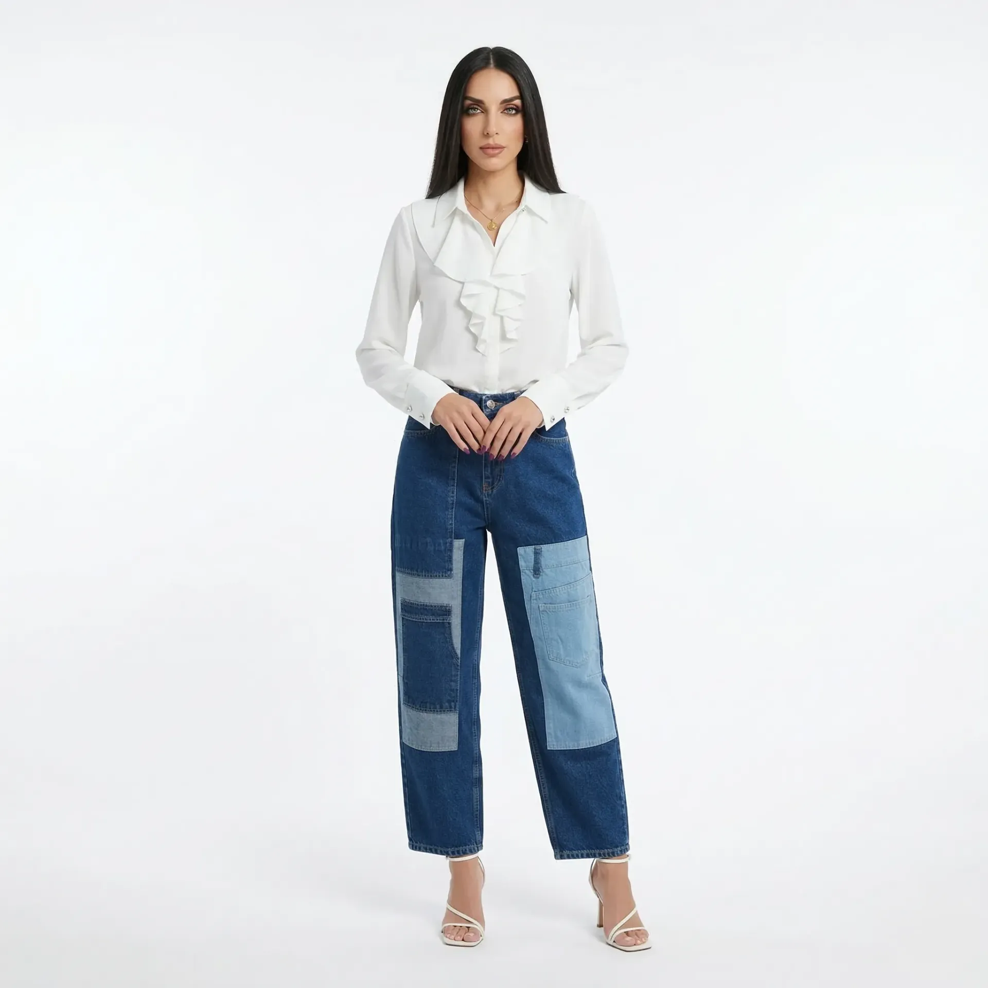 Patchwork Denim Jeans (S)