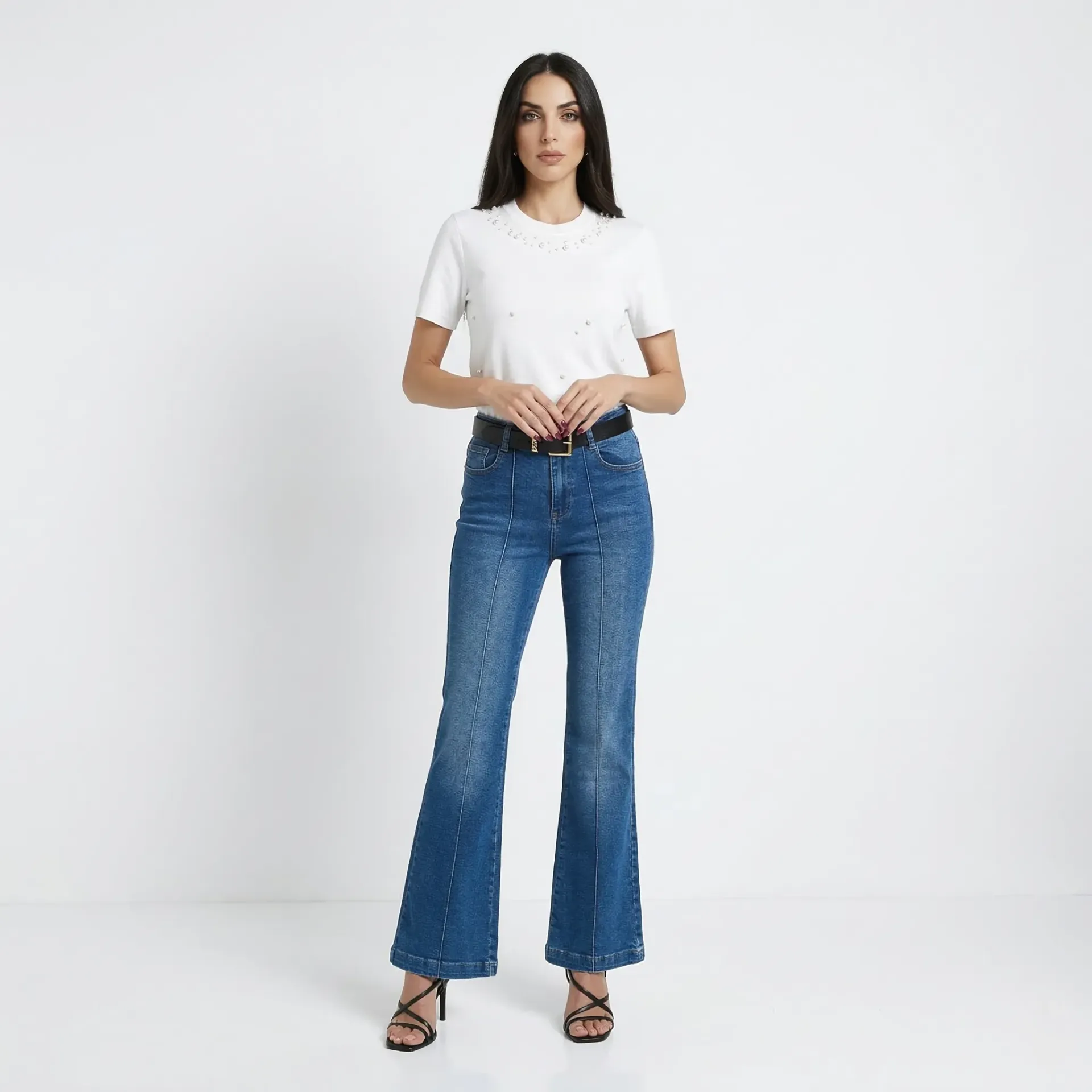 Denim Flared Jeans