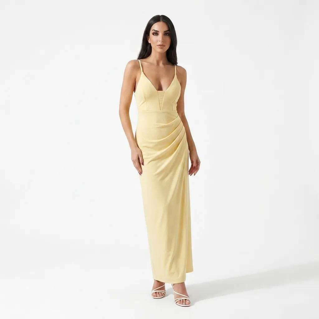 Yellow Evening Long Dress